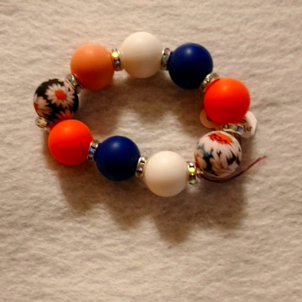 Vibrant Orange and Blue Jewelry Accessory